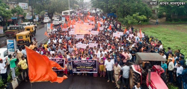 रत्नागिरीत सकल हिंदू समाजाच्यावतीने दणदणीत मोर्चा